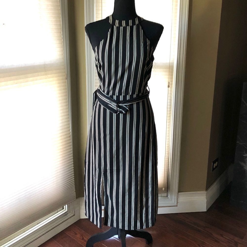 Halter Dress with Split and belt NWT